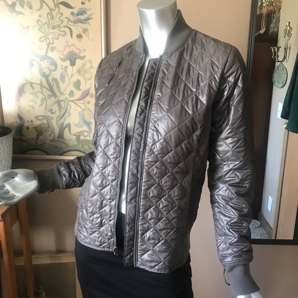 Columbia Omni-Heat Interchange Puffer Bomber Jacket Women’s XS Taupe Grey/Brown - Picture 16 of 16